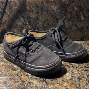 Gently Worn Black Infant Vans - Size 6.5